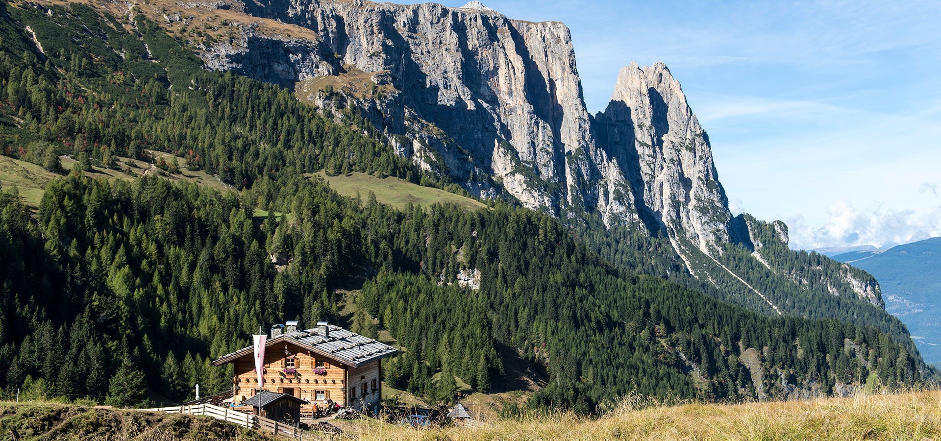 Die Saltnerhütte in Tschapit auf der Seiser Alm